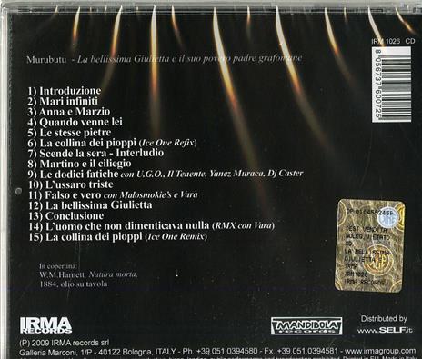 La bellissima Giulietta e il suo povero padre grafomane - CD Audio di Murubutu - 2