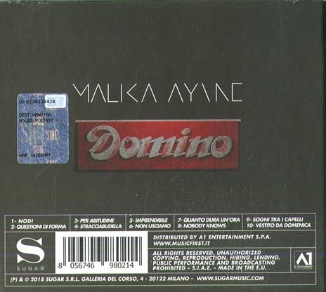 Domino (Standard Jewel Box Edition) - CD Audio di Malika Ayane - 2
