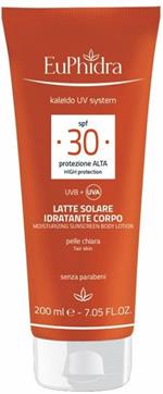 Euphidra Latte Crema Solare Protettiva Pelle Chiara 30+ Alta Protezione 200ml