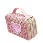 Astuccio Girabrilla Tweed 3 Livelli Rosa  19085 19086