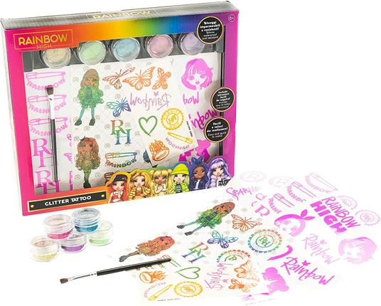 Rainbow High Glitter Tattoo