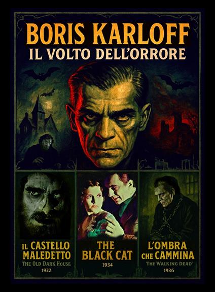 Boris Karloff: il volto dell'orrore (DVD) di EdgarG. Ulmer,James Whale,Michael Curtiz - DVD