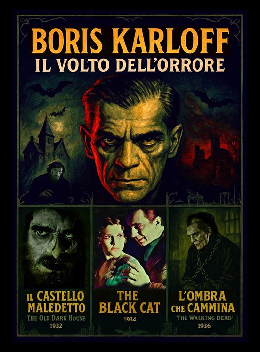 Boris Karloff: il volto dell'orrore (DVD) di EdgarG. Ulmer,James Whale,Michael Curtiz - DVD