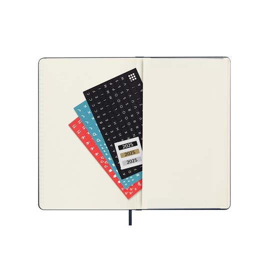 Agenda giornaliera 12 mesi, 2025 Moleskine, Large, Copertina rigida, Blu zaffiro - 13 x 21 cm - 5