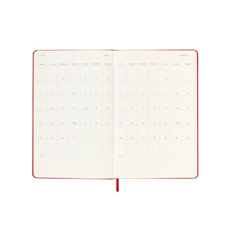Agenda giornaliera 12 mesi, 2025 Moleskine, Large, Copertina rigida, Rosso scarlatto - 13 x 21 cm - 4