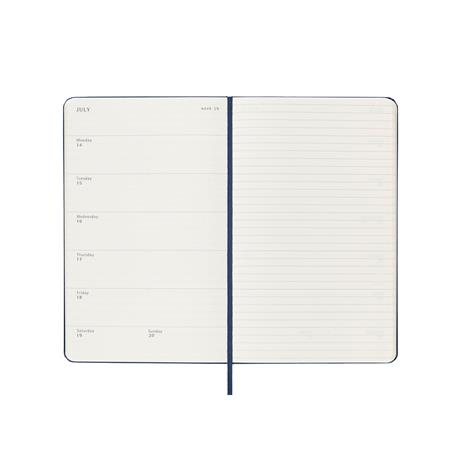 Agenda settimanale con spazio per note 12 mesi, 2025 Moleskine, Large, Copertina rigida, Blu zaffiro - 13 x 21 cm - 3
