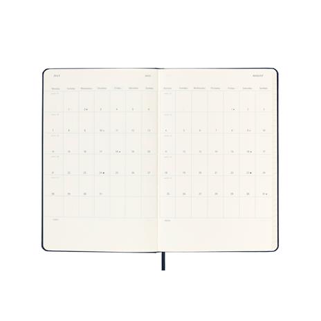 Agenda settimanale con spazio per note 12 mesi, 2025 Moleskine, Large, Copertina rigida, Blu zaffiro - 13 x 21 cm - 4