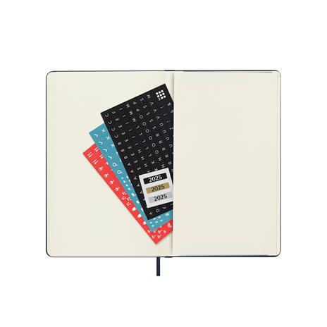 Agenda settimanale con spazio per note 12 mesi, 2025 Moleskine, Large, Copertina rigida, Blu zaffiro - 13 x 21 cm - 5