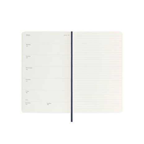 Agenda settimanale con spazio per note 12 mesi, 2025 Moleskine, Large, Copertina morbida, Blu zaffiro - 13 x 21 cm - 3
