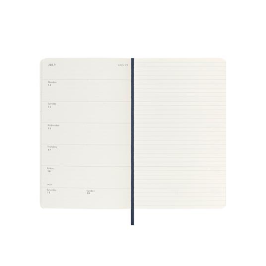 Agenda settimanale con spazio per note 12 mesi, 2025 Moleskine, Large, Copertina morbida, Blu zaffiro - 13 x 21 cm - 3