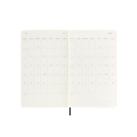 Agenda settimanale con spazio per note 12 mesi, 2025 Moleskine, Large, Copertina morbida, Blu zaffiro - 13 x 21 cm - 4