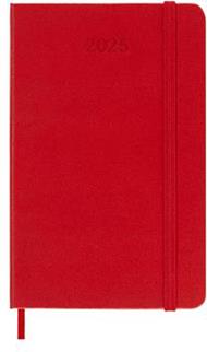 Agenda settimanale con spazio per note 12 mesi, 2025 Moleskine, Pocket, Copertina rigida, Rosso scarlatto - 9 x 14 cm