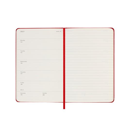 Agenda settimanale con spazio per note 12 mesi, 2025 Moleskine, Pocket, Copertina rigida, Rosso scarlatto - 9 x 14 cm - 3