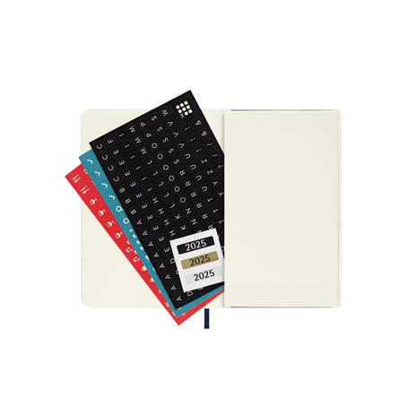 Agenda settimanale con spazio per note 12 mesi, 2025 Moleskine, Pocket, Copertina morbida, Blu zaffiro - 9 x 14 cm - 5