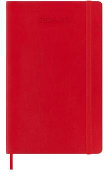 Agenda settimanale con spazio per note 18 mesi, 2024-2025 Moleskine, Large, Copertina morbida, Rosso scarlatto - 13 x 21 cm