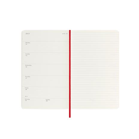 Agenda settimanale con spazio per note 18 mesi, 2024-2025 Moleskine, Large, Copertina morbida, Rosso scarlatto - 13 x 21 cm - 3