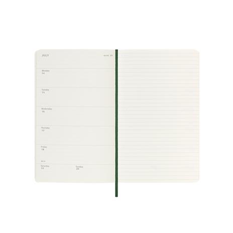 Agenda settimanale con spazio per note 12 mesi, 2025 Moleskine, Large, Copertina morbida, Verde mirto - 13 x 21 cm - 3