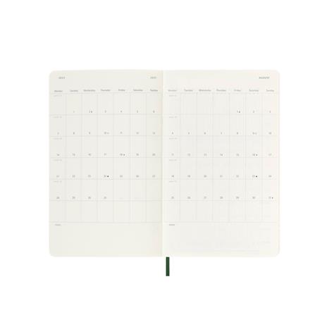 Agenda settimanale con spazio per note 12 mesi, 2025 Moleskine, Large, Copertina morbida, Verde mirto - 13 x 21 cm - 4