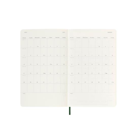 Agenda settimanale con spazio per note 12 mesi, 2025 Moleskine, Large, Copertina morbida, Verde mirto - 13 x 21 cm - 4