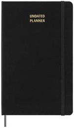 Agenda settimanale senza date con spazio per note, Moleskine, 12 mesi, Nero, Large, Copertina rigida - 13 x 21 cm