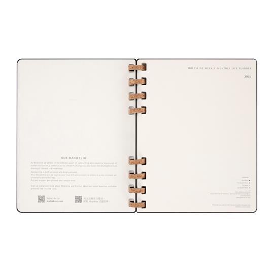 Agenda 12 mesi, 2025 Moleskine, Spirale, XL, Nero, Copertina Rigida - 20,4 x 25,2 cm - 3