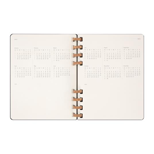 Agenda 12 mesi, 2025 Moleskine, Spirale, XL, Nero, Copertina Rigida - 20,4 x 25,2 cm - 5