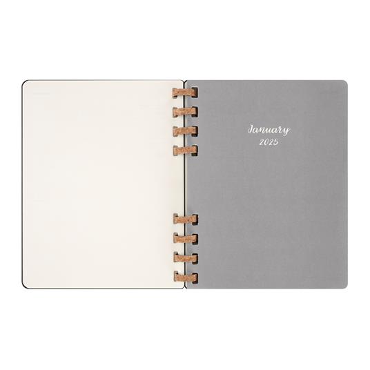 Agenda 12 mesi, 2025 Moleskine, Spirale, XL, Nero, Copertina Rigida - 20,4 x 25,2 cm - 9