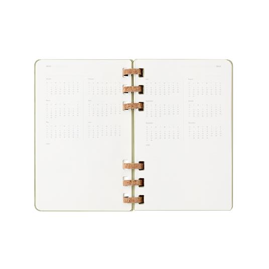 Agenda 12 mesi, 2025 Moleskine, Spirale, L, Kiwi, Copertina Rigida - 13 x 21 cm - 5