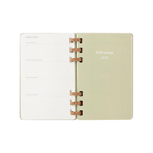 Agenda 12 mesi, 2025 Moleskine, Spirale, L, Kiwi, Copertina Rigida - 13 x 21 cm - 9