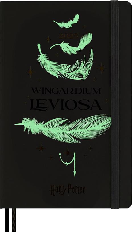 Agenda settimanale Moleskine, 12 mesi con spazio per note, Large, Copertina rigida, Wingardium Leviosa - 2