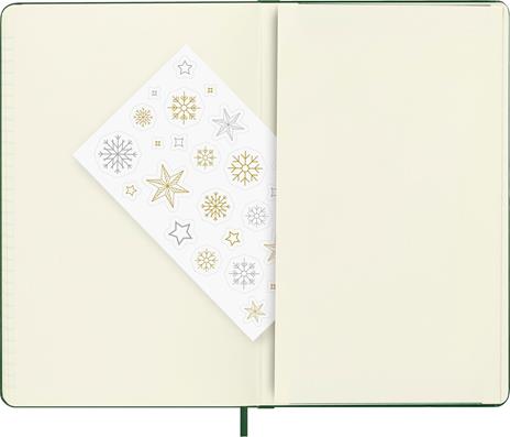 Taccuino natalizio Moleskine Holiday Notebook, Large, Ruled, a Righe, Copertina Rigida - Myrtle Green - 5
