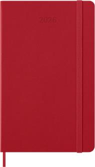 Agenda giornaliera Moleskine 2026, 12 mesi, Large, Copertina rigida, Rosso scarlatto - Large 13x21