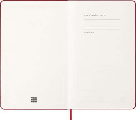 Agenda giornaliera Moleskine 2026, 12 mesi, Large, Copertina rigida, Rosso scarlatto - Large 13x21 - 2