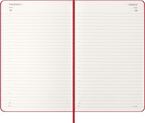 Agenda giornaliera Moleskine 2026, 12 mesi, Large, Copertina rigida, Rosso scarlatto - Large 13x21 - 3