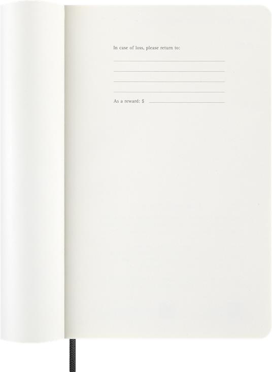 Agenda giornaliera Moleskine 2026, 12 mesi, Large, Copertina morbida, Nero - Large 13x21 - 2