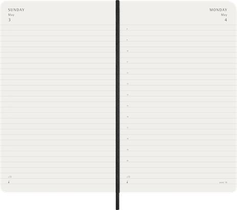 Agenda giornaliera Moleskine 2026, 12 mesi, Large, Copertina morbida, Nero - Large 13x21 - 3