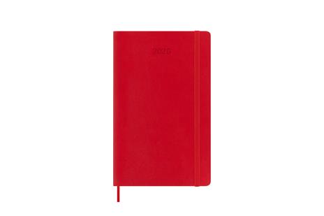 Agenda giornaliera Moleskine 2026, 12 mesi, Large, Copertina morbida, Rosso scarlatto - Large 13x21