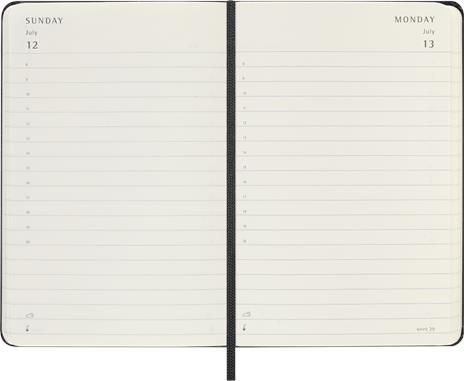 Agenda giornaliera Moleskine 2026, 12 mesi, Pocket, Copertina rigida, Nero - Pocket 9x14 - 3