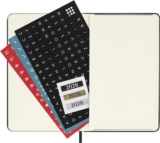 Agenda giornaliera Moleskine 2026, 12 mesi, Pocket, Copertina rigida, Nero - Pocket 9x14 - 5