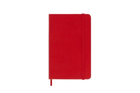 Agenda giornaliera Moleskine 2026, 12 mesi, Pocket, Copertina rigida, Rosso scarlatto - Pocket 9x14