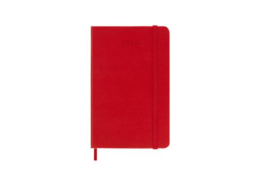 Agenda giornaliera Moleskine 2026, 12 mesi, Pocket, Copertina rigida, Rosso scarlatto - Pocket 9x14