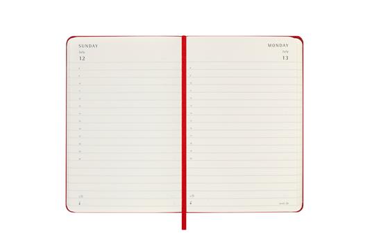 Agenda giornaliera Moleskine 2026, 12 mesi, Pocket, Copertina rigida, Rosso scarlatto - Pocket 9x14 - 3