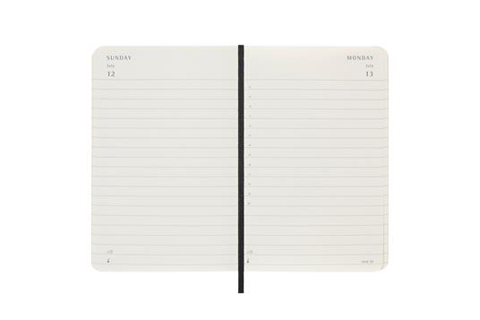 Agenda giornaliera Moleskine 2025-26, 12 mesi, Pocket, Copertina morbida, Nero - Pocket 9x14 - 3
