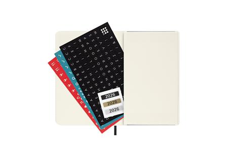 Agenda giornaliera Moleskine 2025-26, 12 mesi, Pocket, Copertina morbida, Nero - Pocket 9x14 - 5