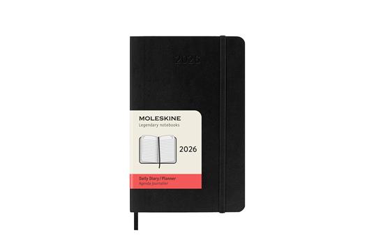 Agenda giornaliera Moleskine 2025-26, 12 mesi, Pocket, Copertina morbida, Nero - Pocket 9x14 - 7