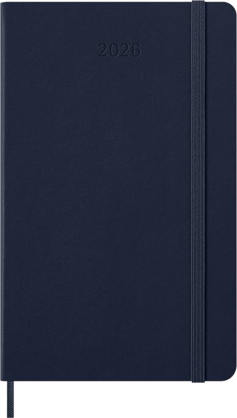 Agenda settimanale Moleskine 2026, con spazio per note 12 mesi, Large, Copertina rigida, Blu zaffiro - Large 13x21