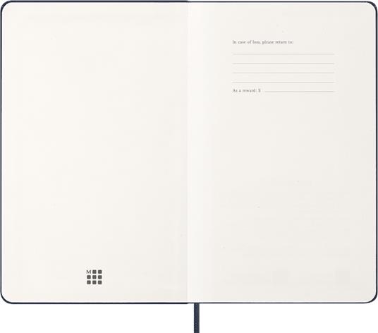 Agenda settimanale Moleskine 2026, con spazio per note 12 mesi, Large, Copertina rigida, Blu zaffiro - Large 13x21 - 2