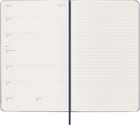 Agenda settimanale Moleskine 2026, con spazio per note 12 mesi, Large, Copertina rigida, Blu zaffiro - Large 13x21 - 3