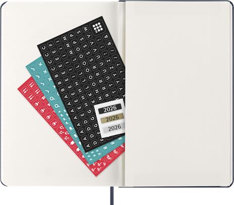 Agenda settimanale Moleskine 2026, con spazio per note 12 mesi, Large, Copertina rigida, Blu zaffiro - Large 13x21 - 5