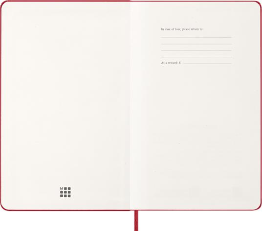 Agenda settimanale Moleskine 2026, con spazio per note 12 mesi, Large, Copertina rigida, Rosso scarlatto - Large 13x21 - 2